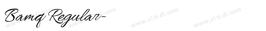 Bamq Regular字体转换 Bamq Regular字体转换